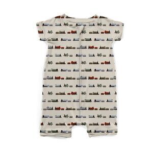 NWT Wild Woven Whistlestop Ribbed Zip Shortie Romper - Modal like Bamboo